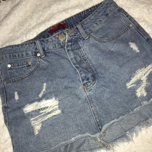 Jean mini skirt